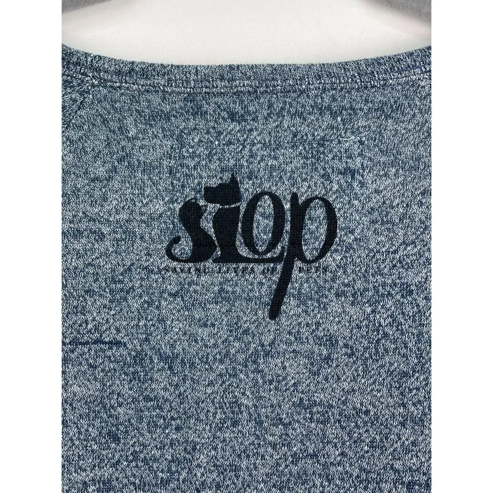 Threads 4 Thought Save the Elephants Recycled Long Sleeve Shirt Blue XS - Picture 4 of 8